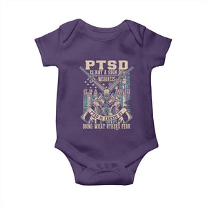 PTSD Veteran Baby Onesie PTSD Is Not A Sign Of Weakness It Is A Sign Of Absolute Strength TS11 Purple Print Your Wear