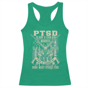 PTSD Veteran Racerback Tank Top PTSD Is Not A Sign Of Weakness It Is A Sign Of Absolute Strength TS11 Irish Green Print Your Wear
