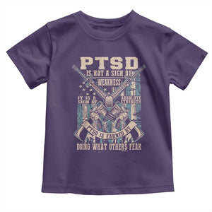 PTSD Veteran Toddler T Shirt PTSD Is Not A Sign Of Weakness It Is A Sign Of Absolute Strength TS11 Purple Print Your Wear