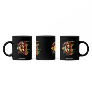 Rasta Lion Coffee Mug Invest In Your Hair It's The Crown You Never Take Off Jamaican Pride TS11 Print Your Wear