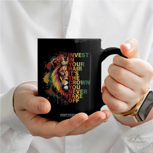 Rasta Lion Coffee Mug Invest In Your Hair It's The Crown You Never Take Off Jamaican Pride TS11 Print Your Wear