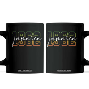 Proud Jamaican Coffee Mug Jamaica 1962 Rasta Flag TS11 Black Print Your Wear