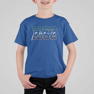 Proud Jamaican T Shirt For Kid Jamaica 1962 Rasta Flag TS11 Royal Blue Print Your Wear