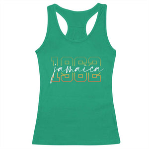 Proud Jamaican Racerback Tank Top Jamaica 1962 Rasta Flag TS11 Irish Green Print Your Wear