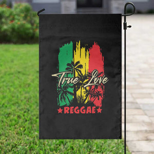 True Love Reggae Garden Flag Jamaican Rasta Music Palm Tree TS11 Print Your Wear