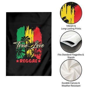 True Love Reggae Garden Flag Jamaican Rasta Music Palm Tree TS11 Print Your Wear