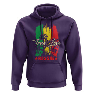 True Love Reggae Hoodie Jamaican Rasta Music Palm Tree TS11 Purple Print Your Wear