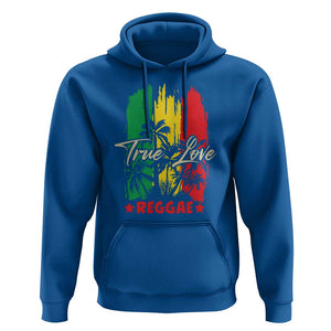True Love Reggae Hoodie Jamaican Rasta Music Palm Tree TS11 Royal Blue Print Your Wear