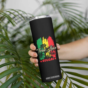 True Love Reggae Skinny Tumbler Jamaican Rasta Music Palm Tree TS11 Print Your Wear