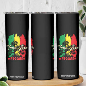 True Love Reggae Skinny Tumbler Jamaican Rasta Music Palm Tree TS11 Print Your Wear