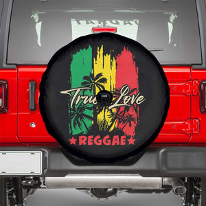 True Love Reggae Spare Tire Cover Jamaican Rasta Music Palm Tree TS11 Black Print Your Wear