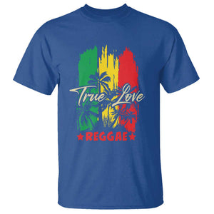 True Love Reggae T Shirt Jamaican Rasta Music Palm Tree TS11 Royal Blue Print Your Wear