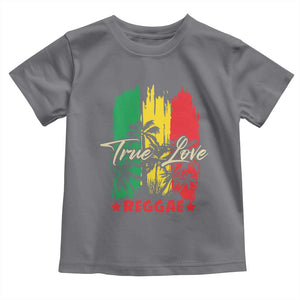 True Love Reggae Toddler T Shirt Jamaican Rasta Music Palm Tree TS11 Charcoal Print Your Wear