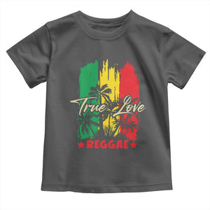 True Love Reggae Toddler T Shirt Jamaican Rasta Music Palm Tree TS11 Dark Heather Print Your Wear
