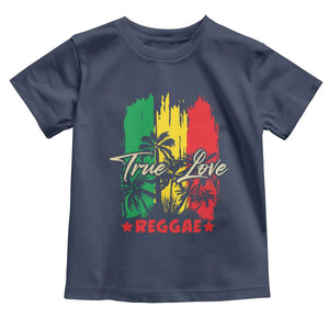True Love Reggae Toddler T Shirt Jamaican Rasta Music Palm Tree TS11 Navy Print Your Wear