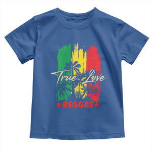 True Love Reggae Toddler T Shirt Jamaican Rasta Music Palm Tree TS11 Royal Blue Print Your Wear