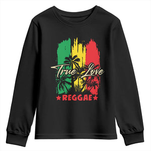 True Love Reggae Youth Sweatshirt Jamaican Rasta Music Palm Tree TS11 Black Print Your Wear