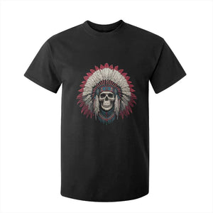 Native American Indian Chief Skull Headdress T Shirt For Kid TS11 Black Print Your Wear