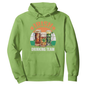 Funny Irish Drinking Team Hoodie St Patricks Day Vintage Beer Ireland Flag Clover TS11 Lime Print Your Wear