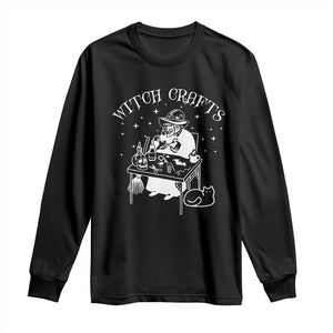 Funny Halloween Long Sleeve Shirt Witch Crafts Witchcraft Skull Cat Ghost TS11 Black Print Your Wear