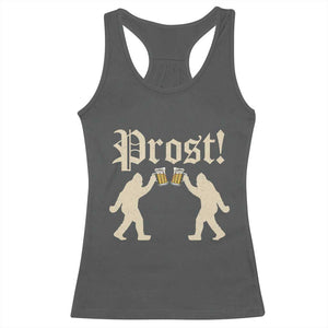 Funny Oktoberfest Bigfoot Prost Racerback Tank Top German Sasquatch Beer Mug TS11 Dark Heather Print Your Wear