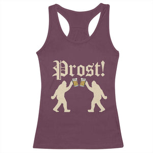 Funny Oktoberfest Bigfoot Prost Racerback Tank Top German Sasquatch Beer Mug TS11 Maroon Print Your Wear