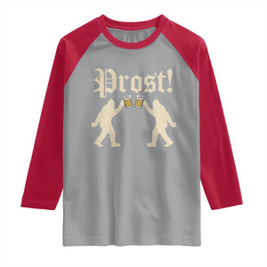 Funny Oktoberfest Bigfoot Prost Raglan Shirt German Sasquatch Beer Mug TS11 Sport Gray Red Print Your Wear