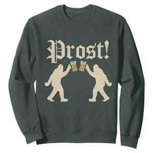 Funny Oktoberfest Bigfoot Prost Sweatshirt German Sasquatch Beer Mug TS11 Dark Forest Green Print Your Wear