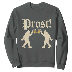Funny Oktoberfest Bigfoot Prost Sweatshirt German Sasquatch Beer Mug TS11 Dark Heather Print Your Wear