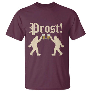 Funny Oktoberfest Bigfoot Prost T Shirt German Sasquatch Beer Mug TS11 Maroon Print Your Wear