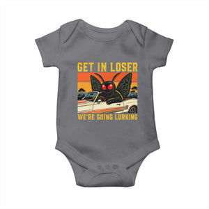Get In Loser We Are Going Lurking Funny Mothman Baby Onesie Cryptozoology Cryptid Lover