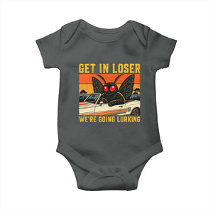 Get In Loser We Are Going Lurking Funny Mothman Baby Onesie Cryptozoology Cryptid Lover