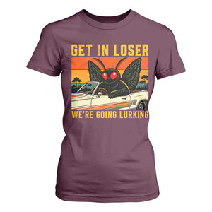 Get In Loser We Are Going Lurking Funny Mothman T Shirt For Women Cryptozoology Cryptid Lover