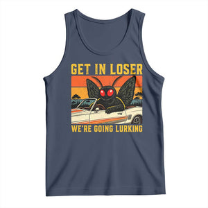 Get In Loser We Are Going Lurking Funny Mothman Tank Top Cryptozoology Cryptid Lover