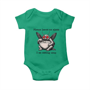 Please Leave Me Alone I Am Eating Soup Funny Mothman Baby Onesie