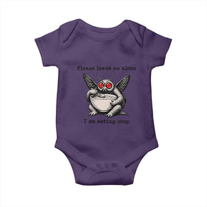 Please Leave Me Alone I Am Eating Soup Funny Mothman Baby Onesie