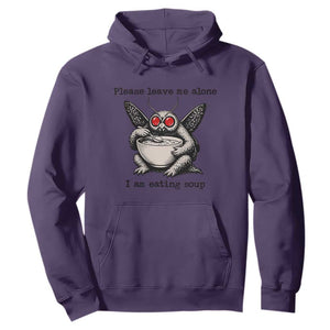 Please Leave Me Alone I Am Eating Soup Funny Mothman Hoodie