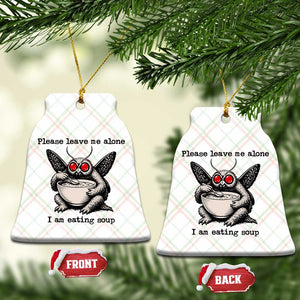 Please Leave Me Alone I Am Eating Soup Funny Mothman Ceramic Ornament