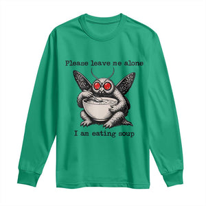 Please Leave Me Alone I Am Eating Soup Funny Mothman Long Sleeve Shirt