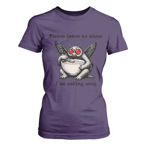 Please Leave Me Alone I Am Eating Soup Funny Mothman T Shirt For Women