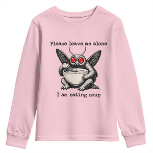 Please Leave Me Alone I Am Eating Soup Funny Mothman Youth Sweatshirt