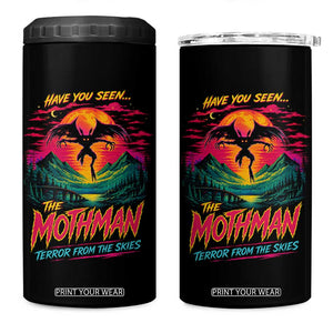 Funny Mothman 4 in 1 Can Cooler Tumbler Have You Seen The Mothman Terror From The Skies Cryptid Legends