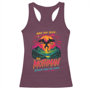 Funny Mothman Racerback Tank Top Have You Seen The Mothman Terror From The Skies Cryptid Legends TS11 Maroon Print Your Wear