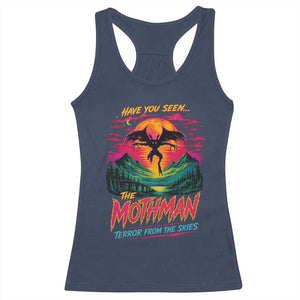 Funny Mothman Racerback Tank Top Have You Seen The Mothman Terror From The Skies Cryptid Legends TS11 Navy Print Your Wear