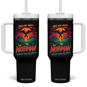 Funny Mothman Tumbler With Handle Have You Seen The Mothman Terror From The Skies Cryptid Legends