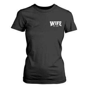 Wife Est 2026 T Shirt For Women Just Married Couple Matching Wedding Honeymoon