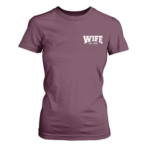 Wife Est 2026 T Shirt For Women Just Married Couple Matching Wedding Honeymoon