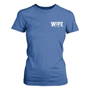 Wife Est 2026 T Shirt For Women Just Married Couple Matching Wedding Honeymoon