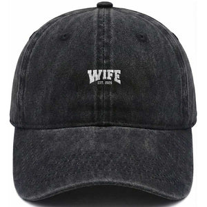 Wife Est 2026 Washed Cotton Baseball Cap Just Married Couple Matching Wedding Honeymoon