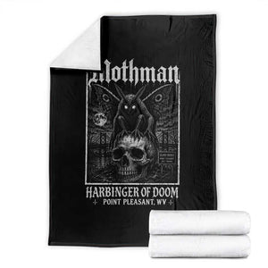 Mothman Harbinger of Doom Point Pleasant WV Throw Blanket Gothic Horror Cryptid Creature